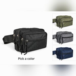 Compact Multi Pocket Waist Bag Fanny Pack Travel Bag